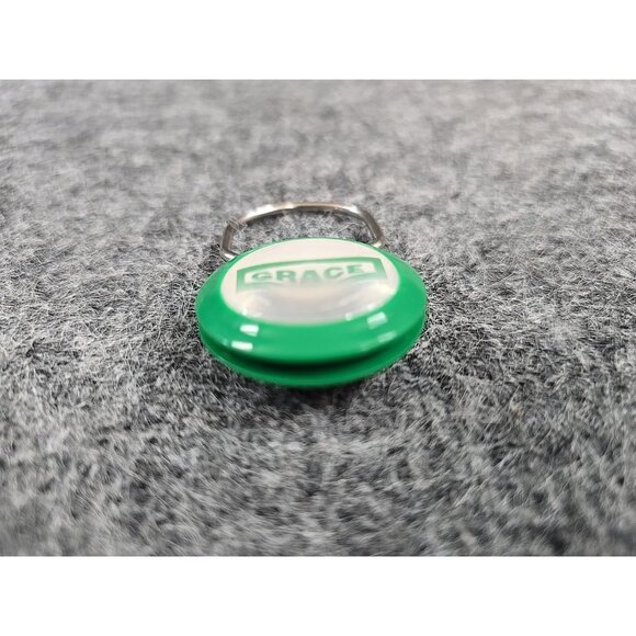 Grace Agricultural Products Advertising Key Ring Keychain Vintage Green - Picture 3 of 4